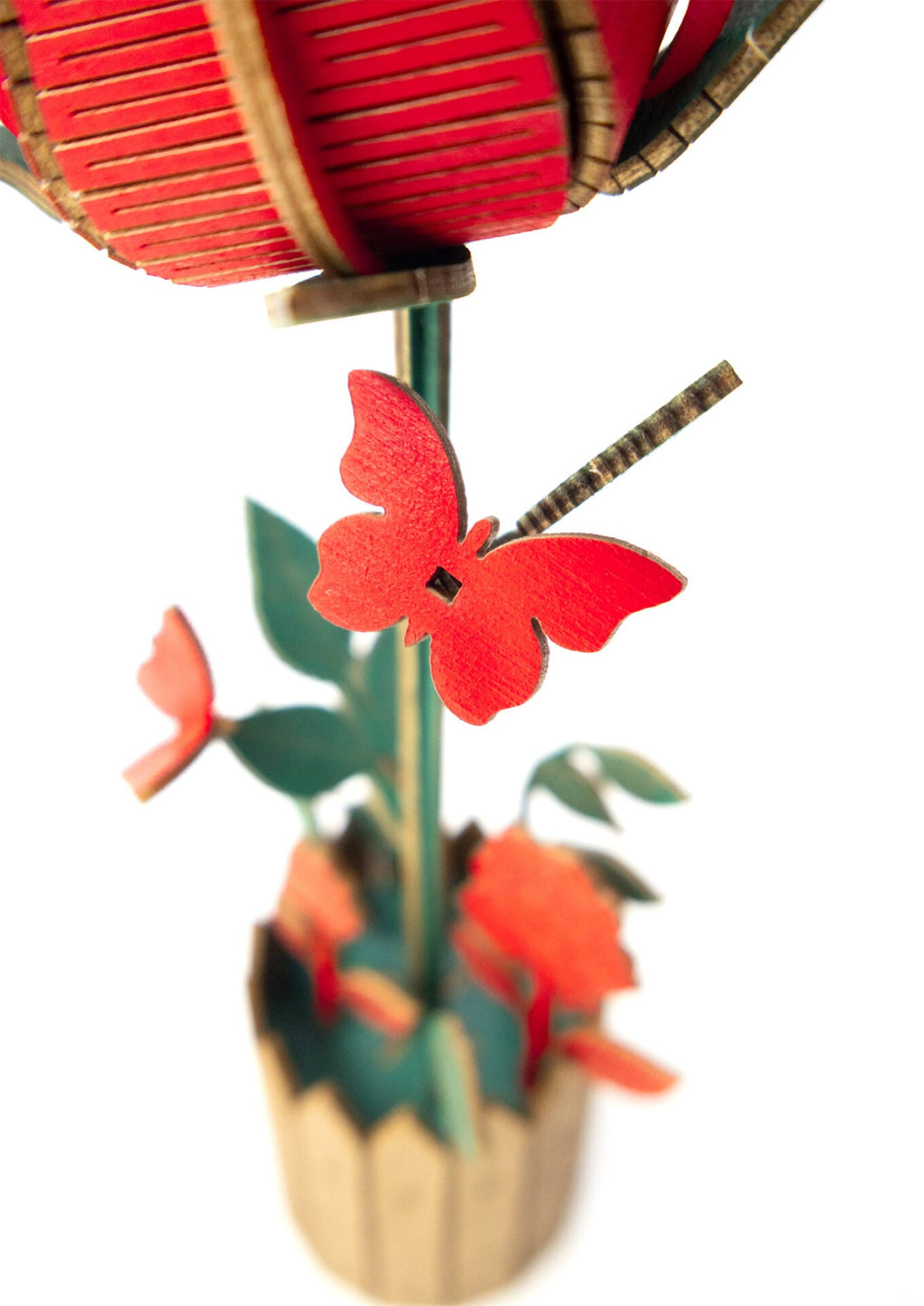 Rose — Wooden Flower Kit, 80 Pieces